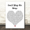 Rod Stewart Cant Stop Me Now White Heart Decorative Wall Art Gift Song Lyric Print