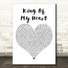 Taylor Swift King Of My Heart White Heart Decorative Wall Art Gift Song Lyric Print