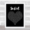 Ashford & Simpson Solid Black Heart Song Lyric Quote Print