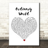 Duran Duran Ordinary World White Heart Decorative Wall Art Gift Song Lyric Print