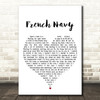 Camera Obscura French Navy White Heart Decorative Wall Art Gift Song Lyric Print