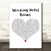 MxPx Wrecking Hotel Rooms White Heart Decorative Wall Art Gift Song Lyric Print
