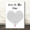 Seahorses Love Is The Law White Heart Decorative Wall Art Gift Song Lyric Print