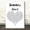 One Direction Summer Love White Heart Decorative Wall Art Gift Song Lyric Print