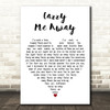 John Mayer Carry Me Away White Heart Decorative Wall Art Gift Song Lyric Print