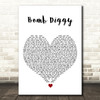 Another Level Bomb Diggy White Heart Decorative Wall Art Gift Song Lyric Print