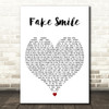 Ariana Grande Fake Smile White Heart Decorative Wall Art Gift Song Lyric Print