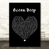 Cliff Richard Ocean Deep Black Heart Song Lyric Quote Print