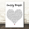 Waterparks Lucky People White Heart Decorative Wall Art Gift Song Lyric Print