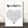 Robin Schulz Speechless White Heart Decorative Wall Art Gift Song Lyric Print