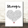 Britney Spears Stronger White Heart Decorative Wall Art Gift Song Lyric Print