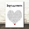Alicia Keys Superwoman White Heart Decorative Wall Art Gift Song Lyric Print