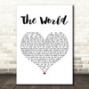 Brad Paisley The World White Heart Decorative Wall Art Gift Song Lyric Print
