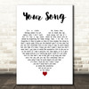 Janet Devlin Your Song White Heart Decorative Wall Art Gift Song Lyric Print