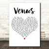 Frankie Avalon Venus White Heart Decorative Wall Art Gift Song Lyric Print