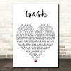The Primitives Crash White Heart Decorative Wall Art Gift Song Lyric Print