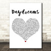Easy Life Daydreams White Heart Decorative Wall Art Gift Song Lyric Print