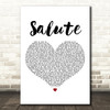 Little Mix Salute White Heart Decorative Wall Art Gift Song Lyric Print