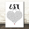 White Lies E.S.T. White Heart Decorative Wall Art Gift Song Lyric Print