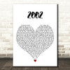 Anne-Marie 2002 White Heart Decorative Wall Art Gift Song Lyric Print
