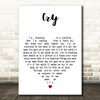 The Sundays Cry White Heart Decorative Wall Art Gift Song Lyric Print