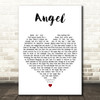 Angelis Angel White Heart Decorative Wall Art Gift Song Lyric Print