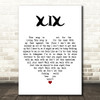 Slipknot XIX White Heart Decorative Wall Art Gift Song Lyric Print