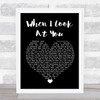 Miley Cyrus When I Look At You Black Heart Song Lyric Quote Print
