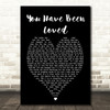 George Michael You Have Been Loved Black Heart Song Lyric Quote Print