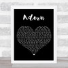 Miguel Adorn Black Heart Song Lyric Quote Print