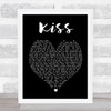 Prince Kiss Black Heart Song Lyric Quote Print