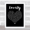 Billie Eilish and Khalid Lovely Black Heart Song Lyric Print