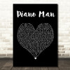 Billy Joel Piano Man Black Heart Song Lyric Print