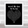 James Bay Need The Sun To Break Black Heart Song Lyric Print