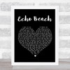 Martha & The Muffins Echo Beach Black Heart Song Lyric Print