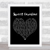 Neil Diamond Sweet Caroline Black Heart Song Lyric Print