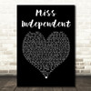 Ne-Yo Miss Independent Black Heart Song Lyric Print