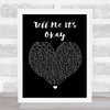 Paramore Tell Me It's Okay Black Heart Song Lyric Print