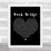 Rascal Flatts Back To Life Black Heart Song Lyric Print