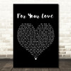 Stevie Wonder For Your Love Black Heart Song Lyric Print