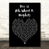 The Four Seasons Dec '63 (Oh What A Night) Black Heart Song Lyric Print
