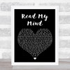 The Killers Read My Mind Black Heart Song Lyric Print