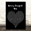 Zara Larsson Never Forget You Black Heart Song Lyric Print
