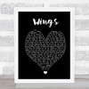 Birdy Wings] Black Heart Song Lyric Print
