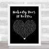 Carly Simon Nobody Does It Better Black Heart Song Lyric Print