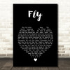 Céline dion Fly Black Heart Song Lyric Print