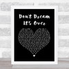 Crowded House Don't Dream It's Over Black Heart Song Lyric Print