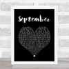 Earth Wind and Fire September Black Heart Song Lyric Print