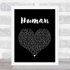 Jon McLaughlin Human Black Heart Song Lyric Print