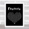 Lewis Capaldi Forever Black Heart Song Lyric Print